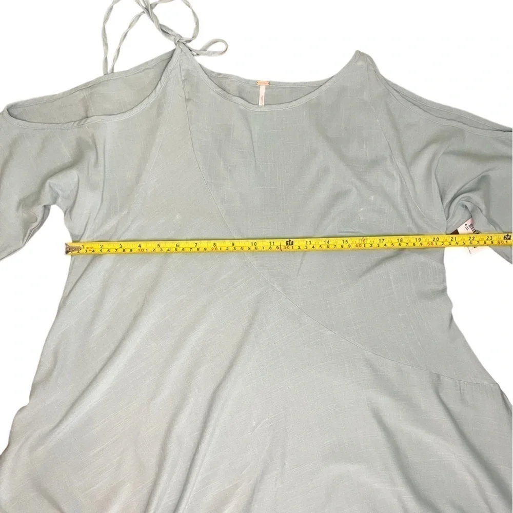 Free People Mint Rayon Clear Skies Cold Shoulder Tunic